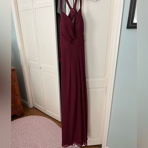 Azazie A8 maroon/wine bridesmaid dress